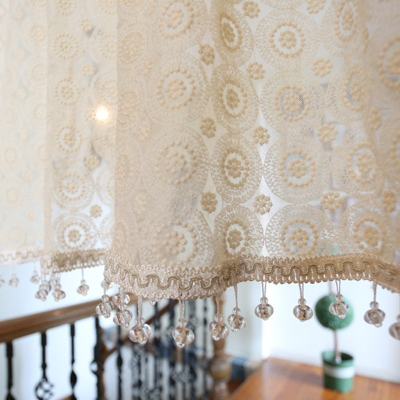 Courtly Embroidered Cabinet Curtain