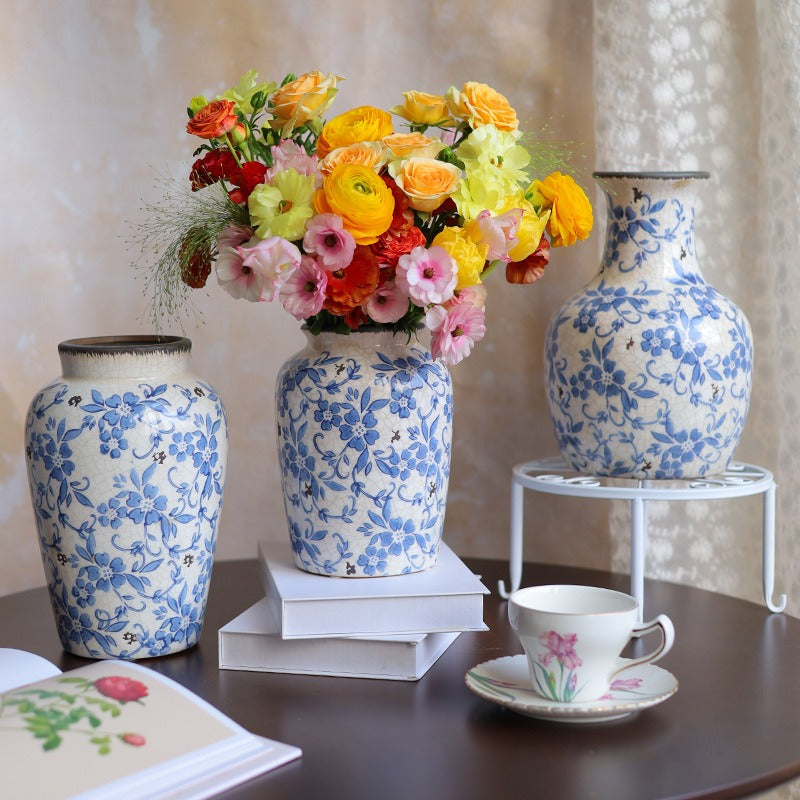 Blue Countryside Ceramic Vase Collection