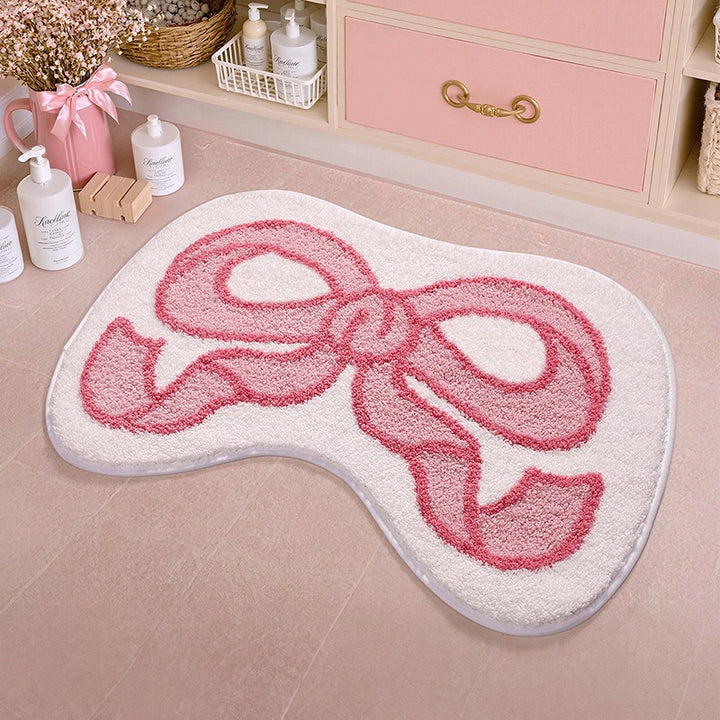 Ribbon Bow Bath Mat