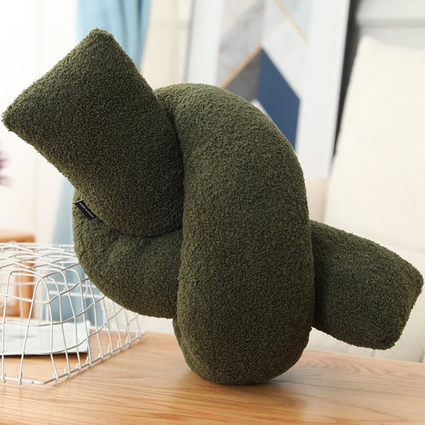 Coffee Time Knot Boucle Cushion