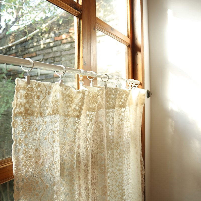 Lace Pom Pom Cabinet Curtain