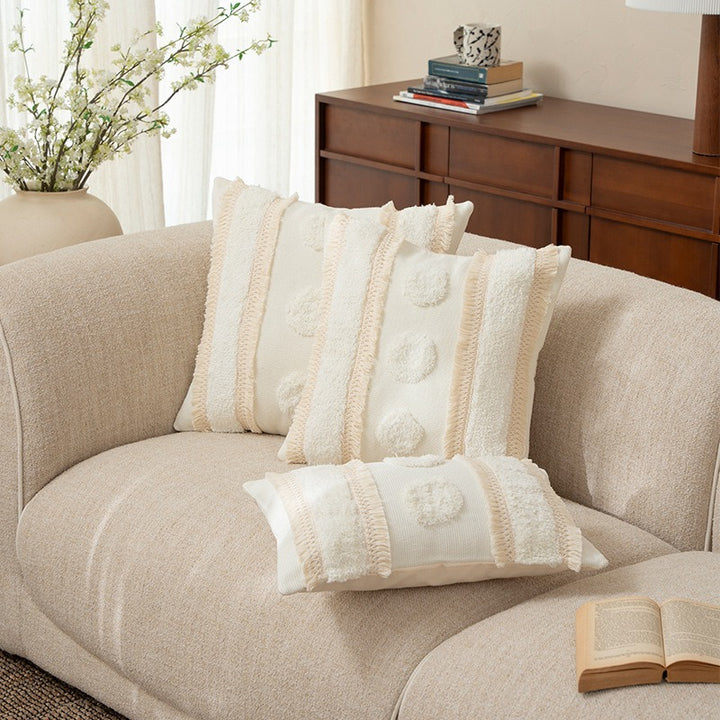 Cream Plush Cushion Collection