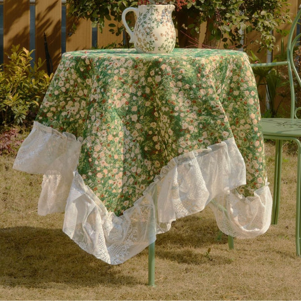 Meadow Art Ruffle Table Cloth