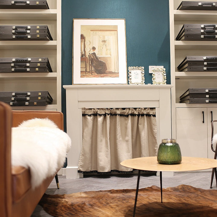 Classical Beige Cabinet Curtain