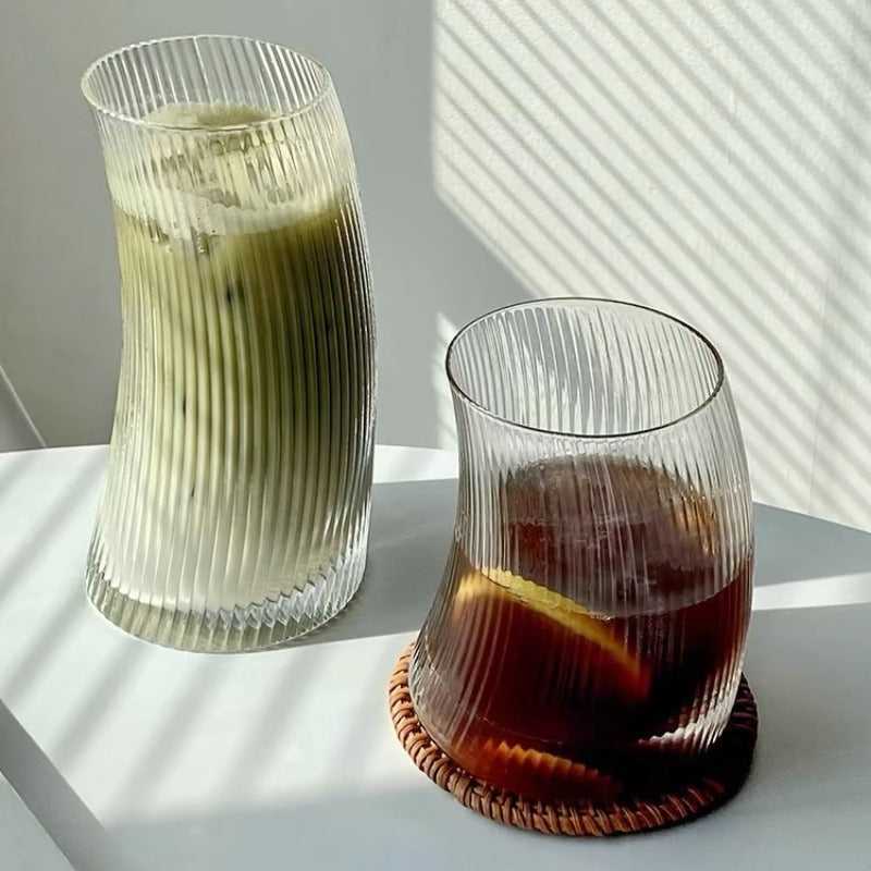 Luminara Ribbed Curve Glass Set