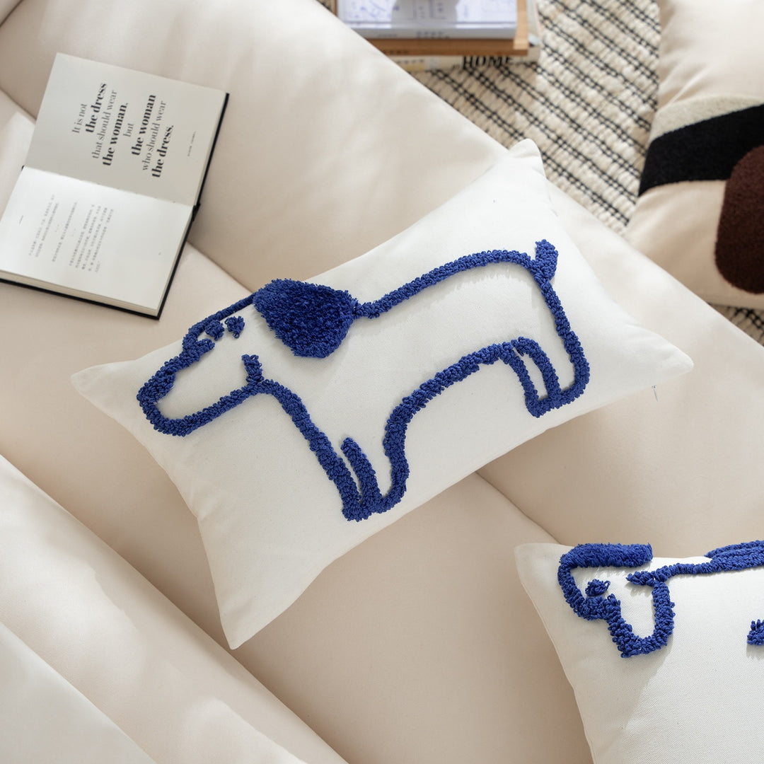 Blue Puppy Line Cushion Collection