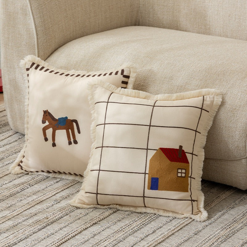 Pasture Tales Embroidered Cushion Collection