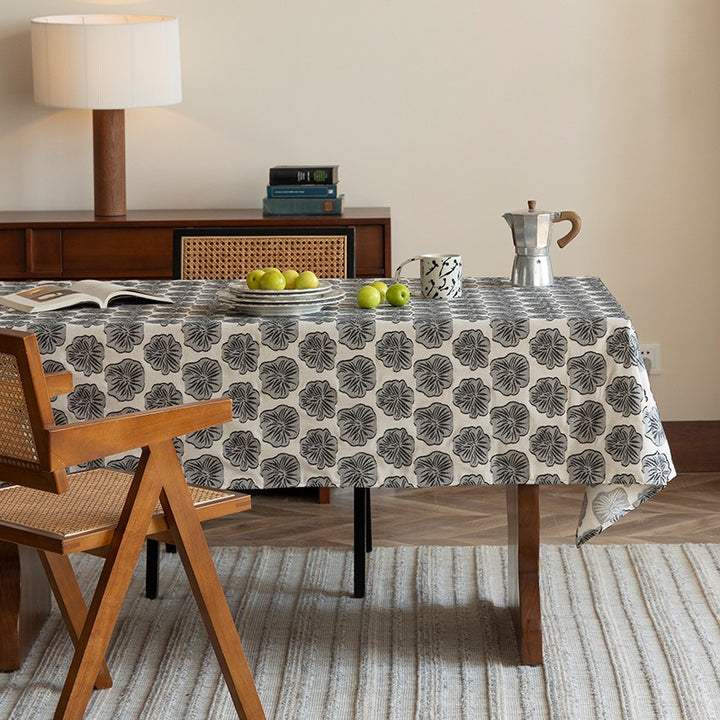 Grey Lotus Table Cloth