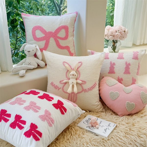 Candy Bow Bunny Plush Cushion