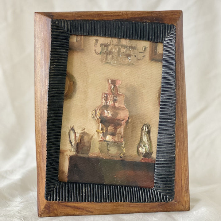 Rustic Wood Ribbed Frame