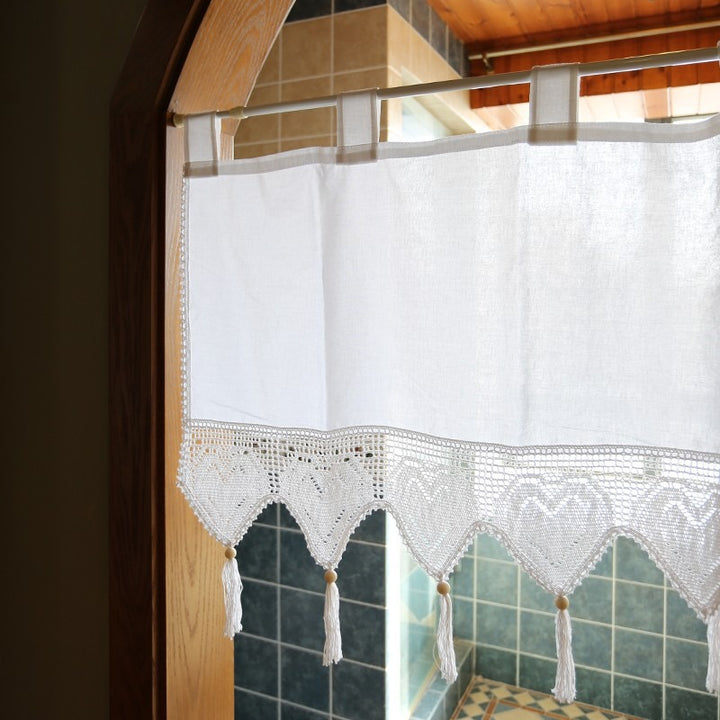 Peaceful Lace Tassel Cabinet Curtain