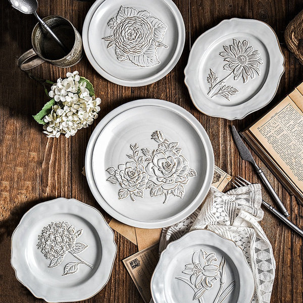 Botanical Embossed Plate
