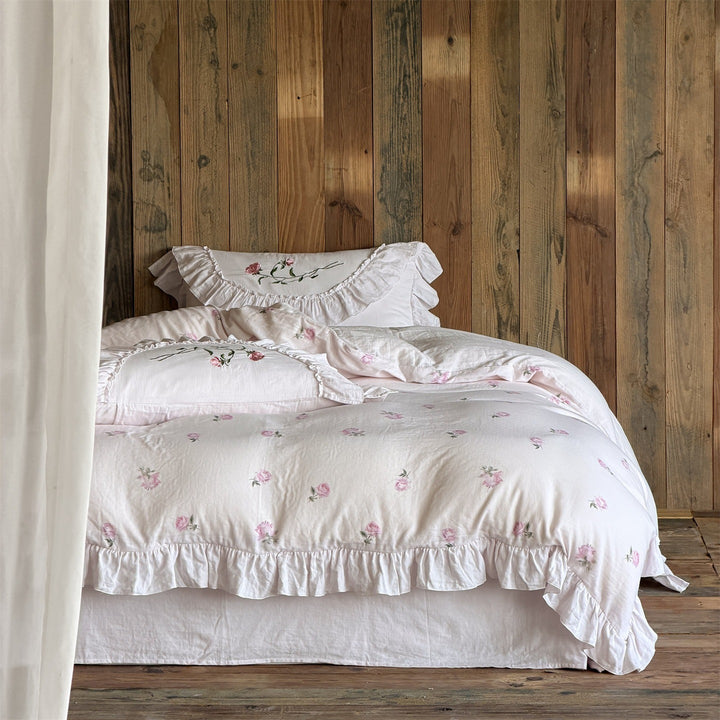 Rose Letter Muslin Bedding Set