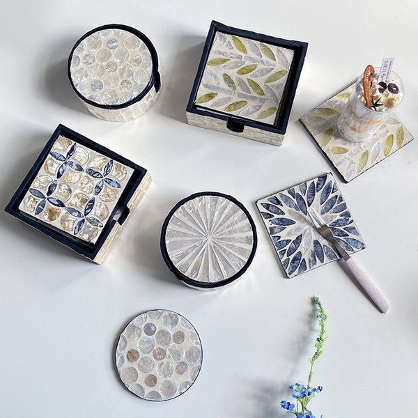 Pearl Shell Coaster Set