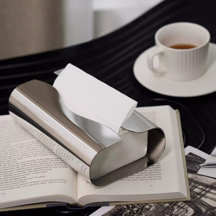 Silver Wave Tissue Box Decor
