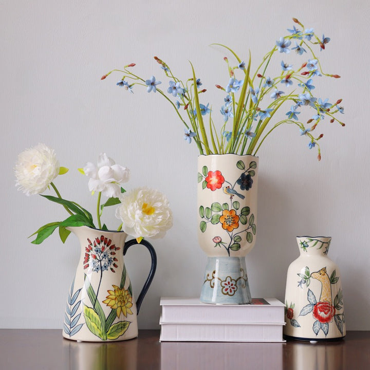 Vintage Pattern Ceramic Vase Collection