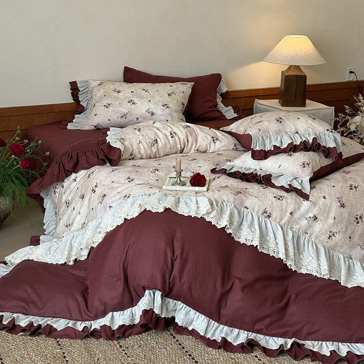 French Cottage Ruffle Bedding Set
