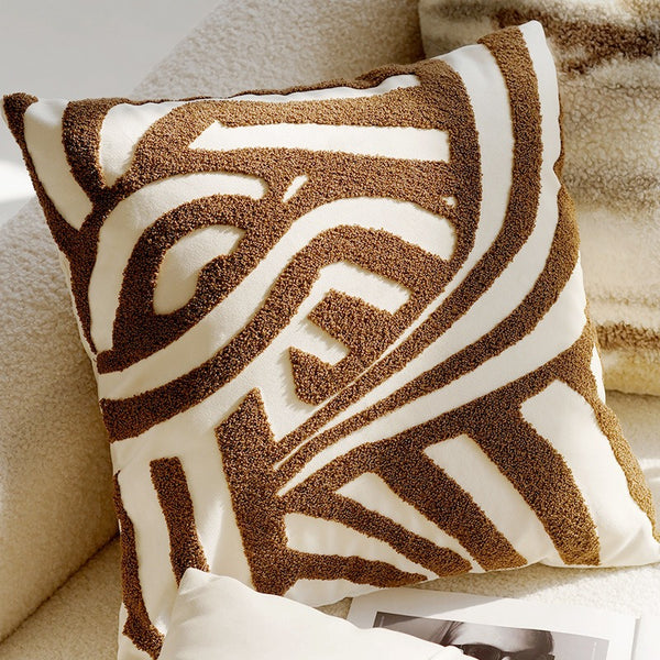 Brown Maze Cushion