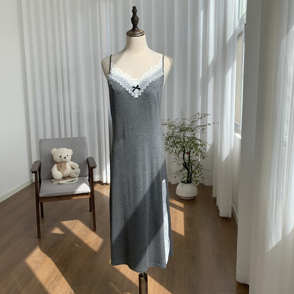 Moonlight Lace Backless Chemise Dress