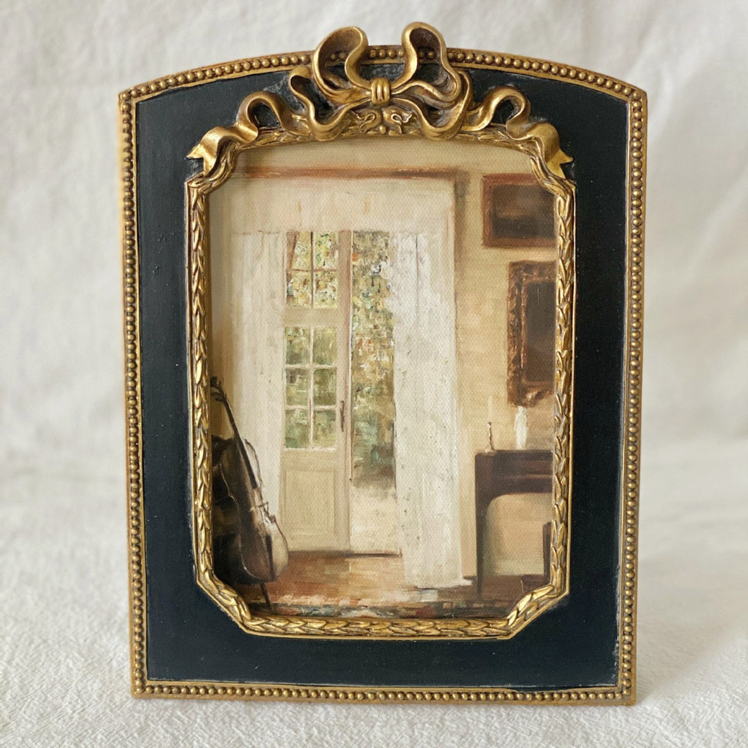 Antique Beaded Bow Frame
