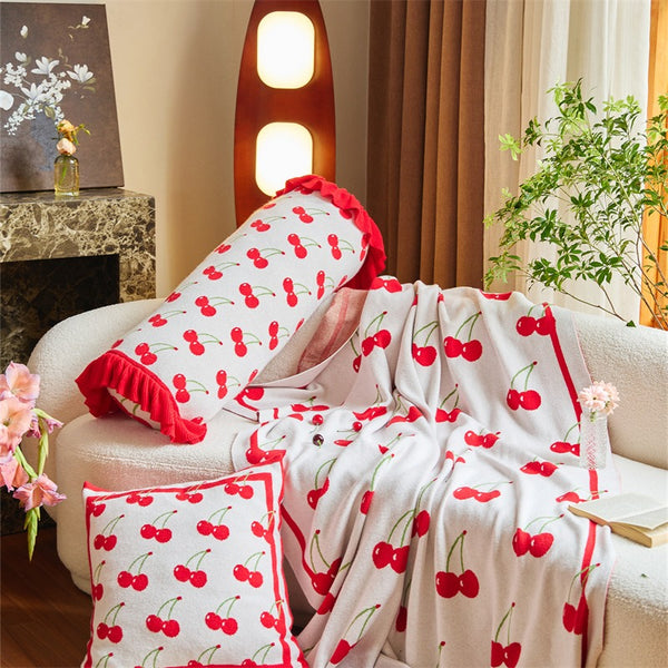 Cherry Blanket & Cushion