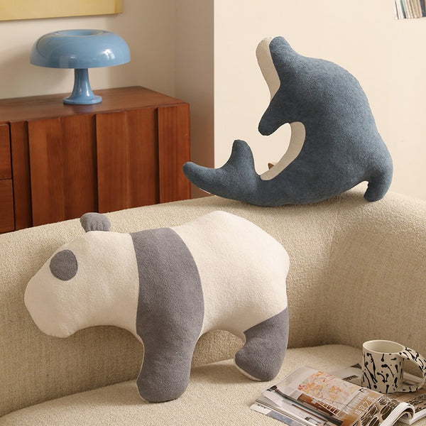Panda and Dolphin Companion Pillow