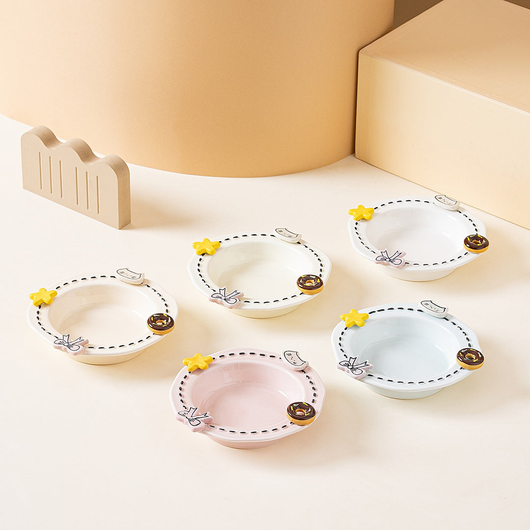 Donut & Star Pet Bowl