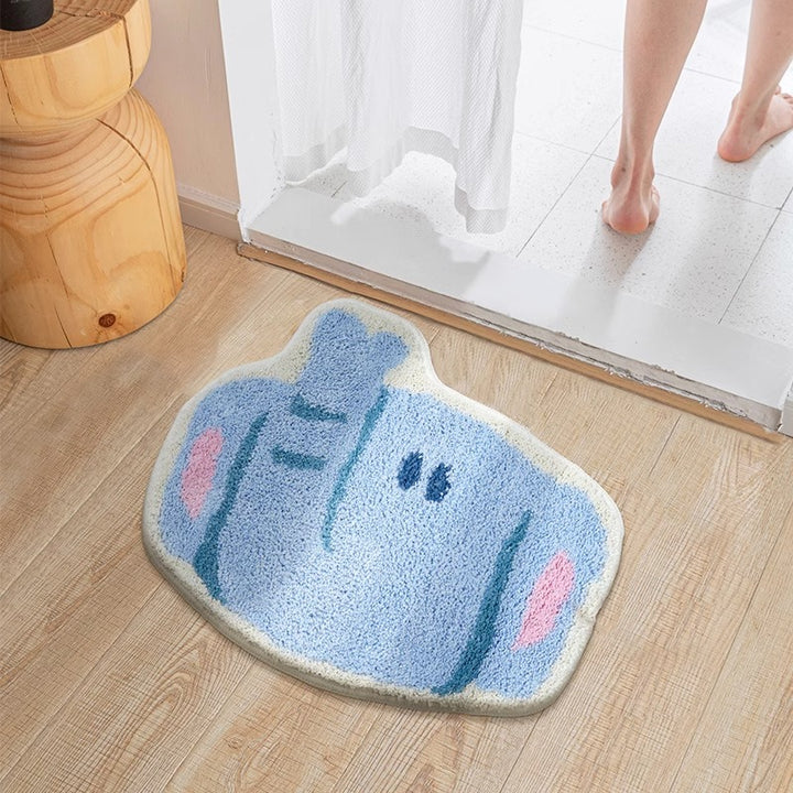 Blue Elephant Bath Mat