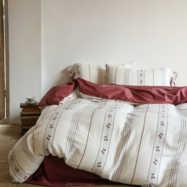 Cherry Memoir Cotton Bedding Set