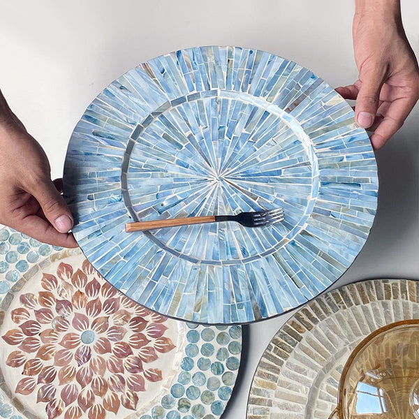 Blue Bubble Shell Tray