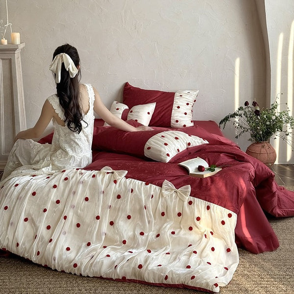 Polka & Bow Bedding Set