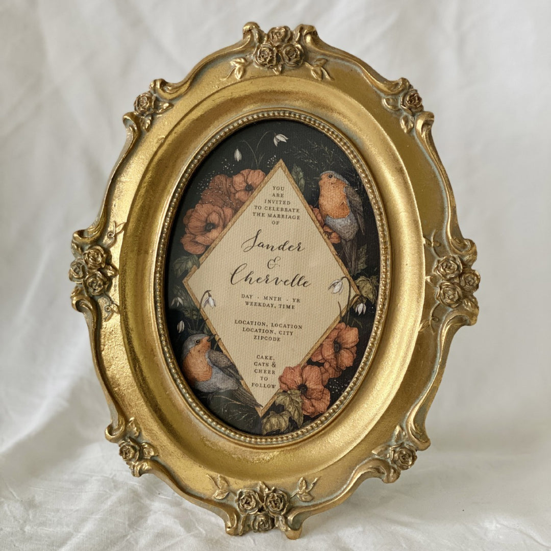 Rose Garden Oval Frame
