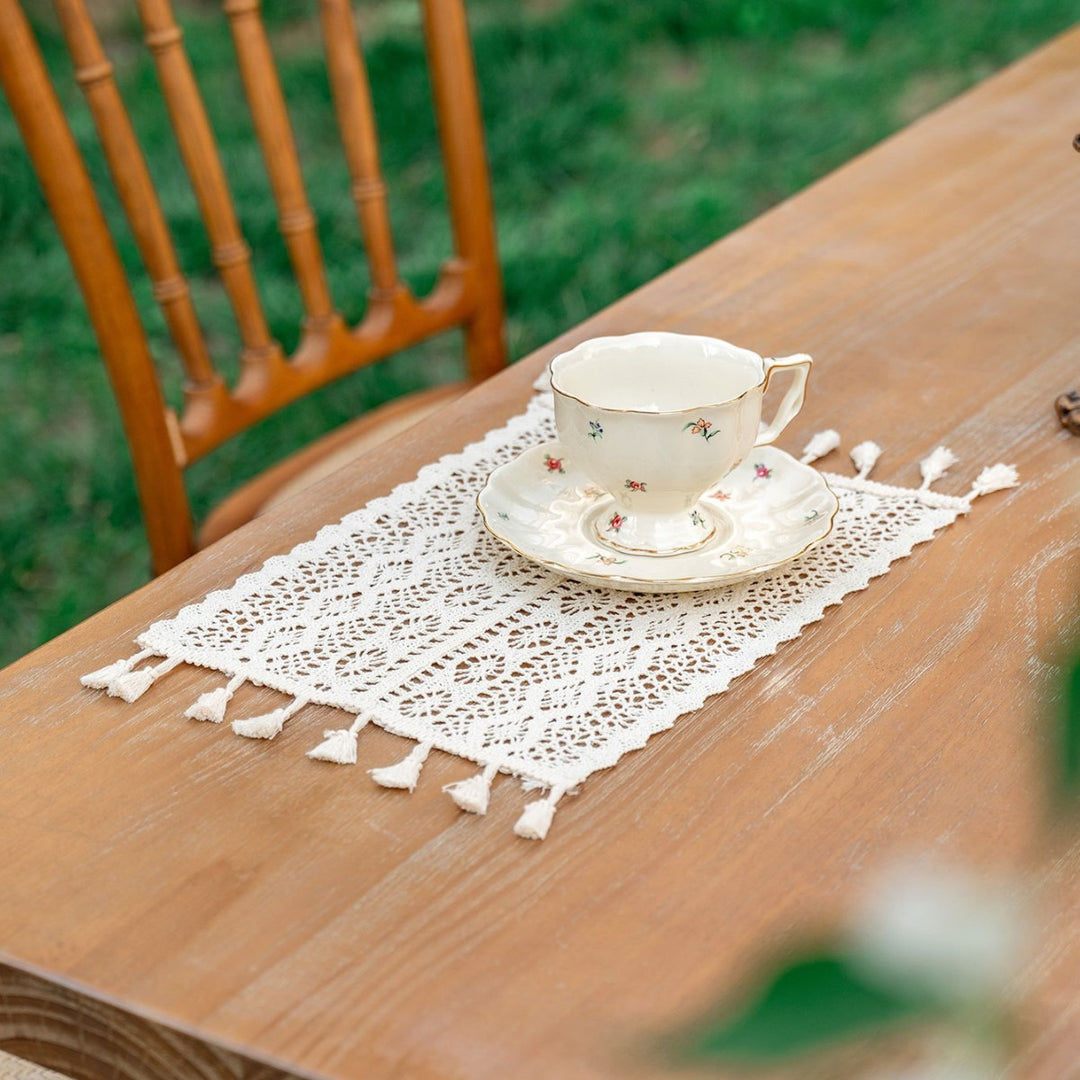 French Crochet Tassel Placemat Set