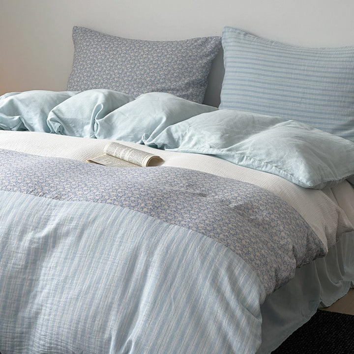 Stripe Bloom Bedding Set