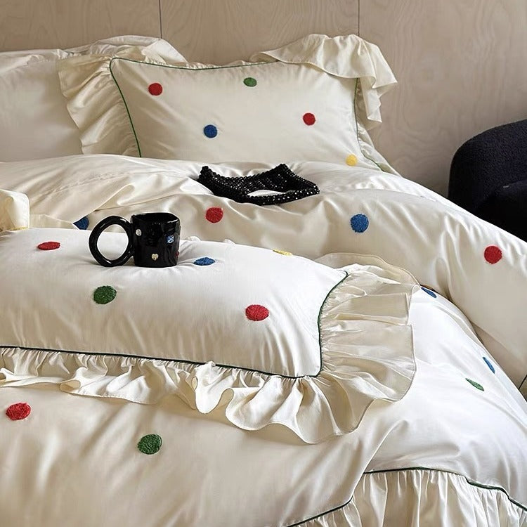 Colourful Polka Dots Bedding Set