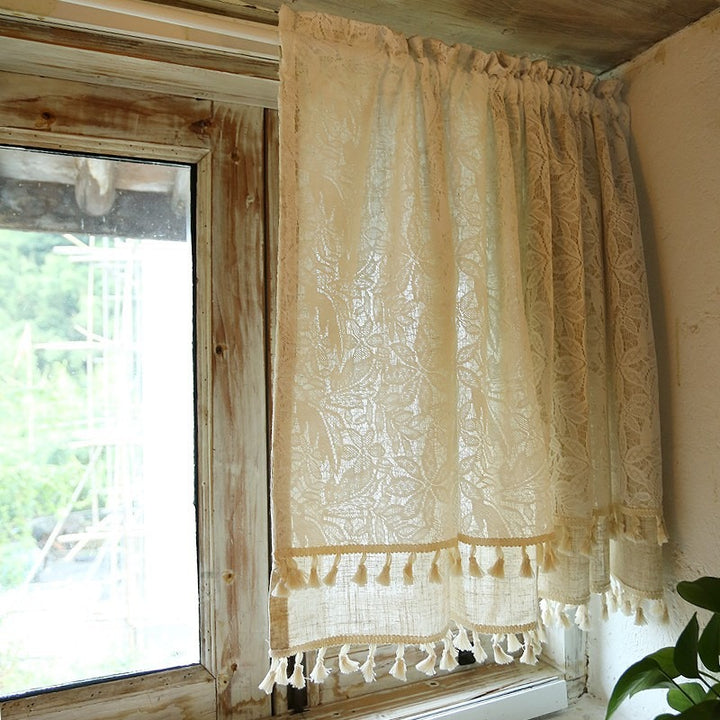 Leaf Double- Layer Cabinet Curtain