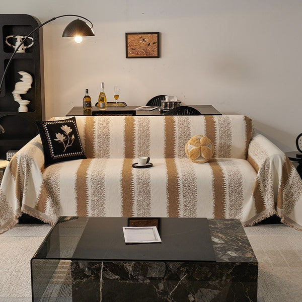 Earthy Stripe Sofa Cover