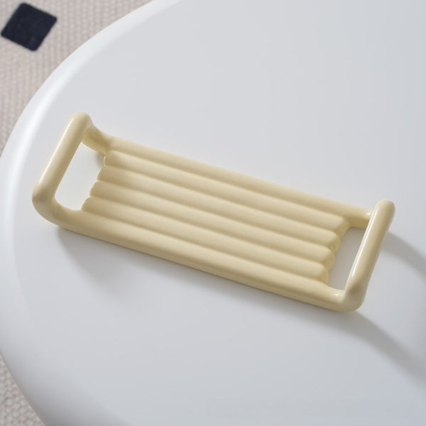 Puff Cream Ceramic Tray