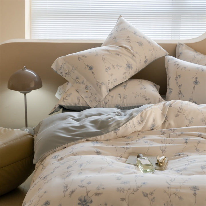 Blue Garden Lyocell Bedding Set