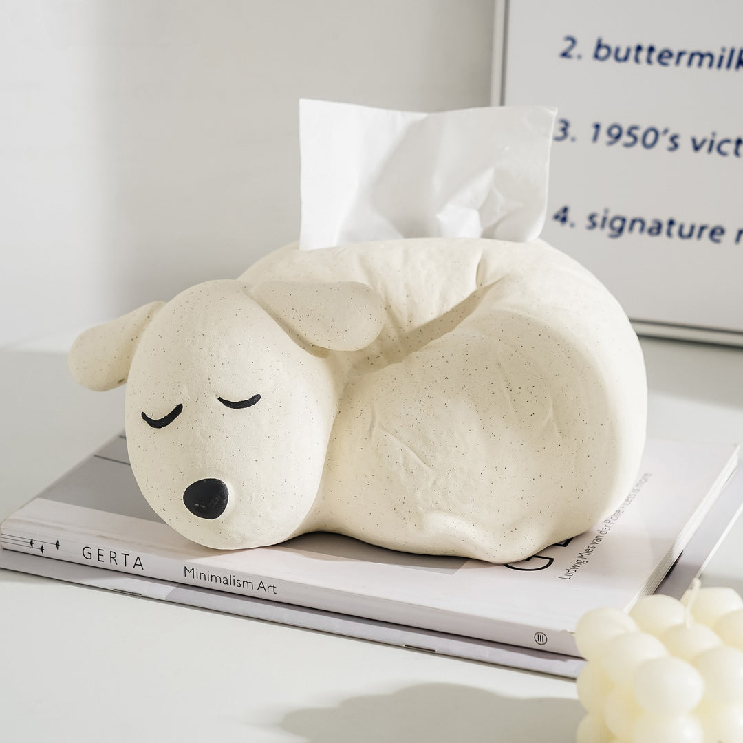 Cute Puppy Tissue Box Decor