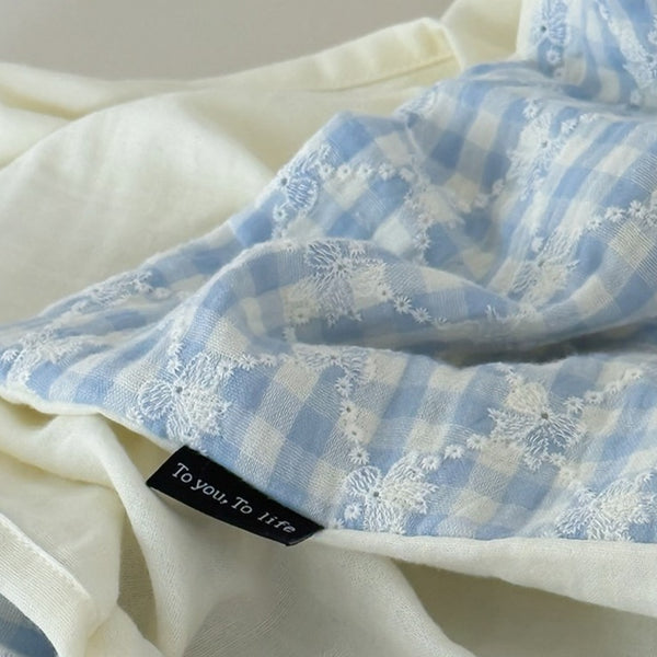 Mini Blue Checkerboard bedding Set