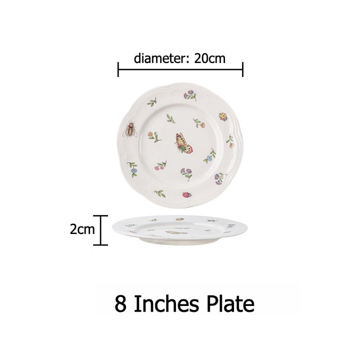 Vintage Butterfly Dining Plate & Soup Bowl - FINAL SALE