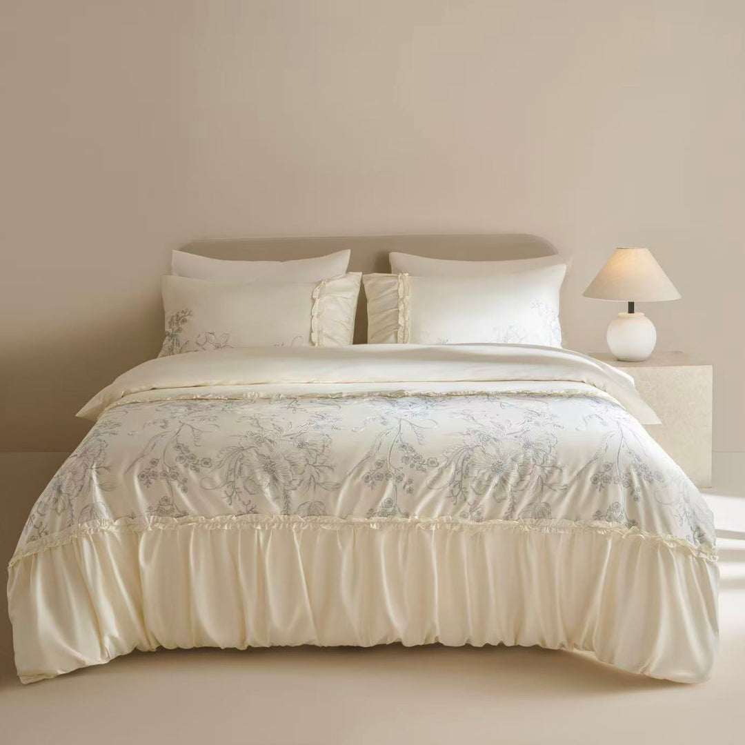 French Vintage Long-Staple Ruffle Bedding