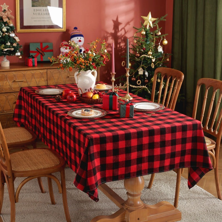 Black & Red Tablecloth
