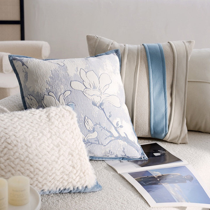 Blue Floral Cushoin