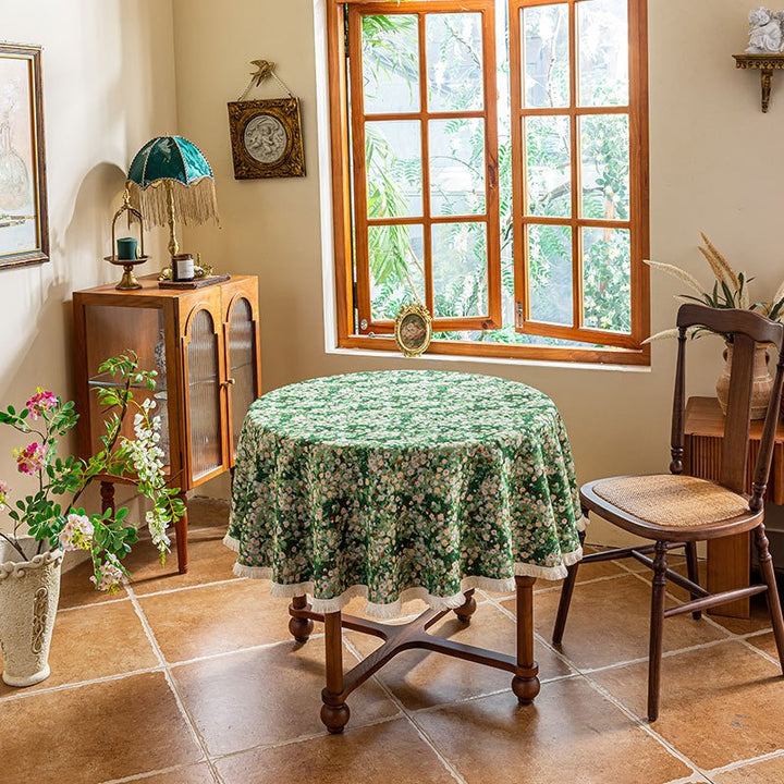 Grandma's Garden Round Tablecloth