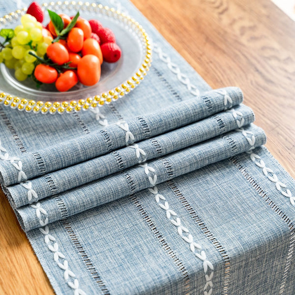 Cloudy Day Tassel Table Runner