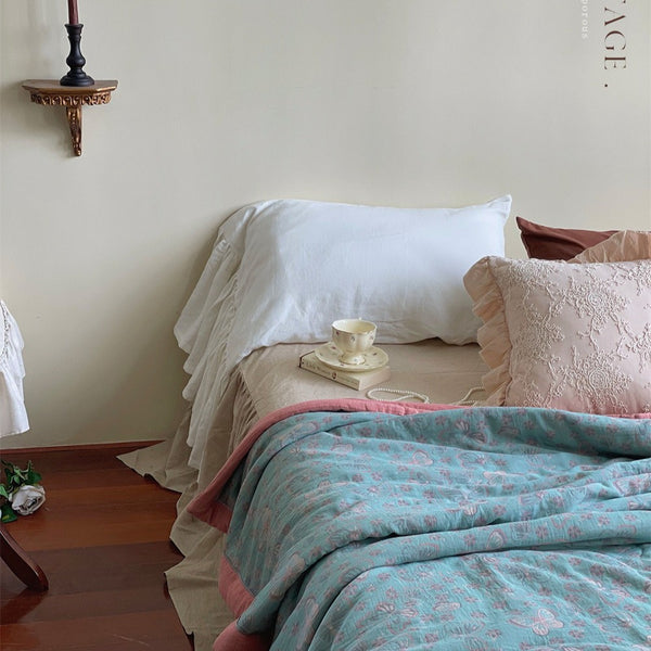 Butterfly Canvas Summer Quilted Blanket