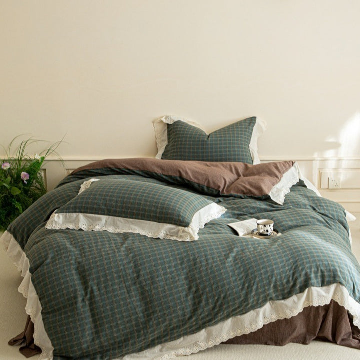 Morning Coffee Tartan Bedding Set