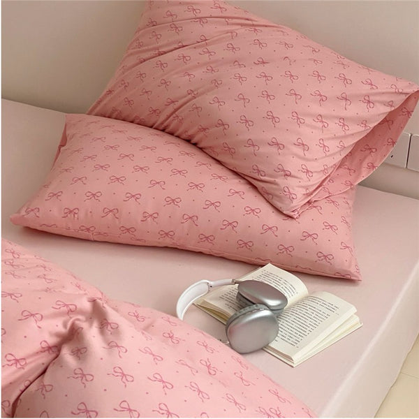 Pink Bow Bedding Set